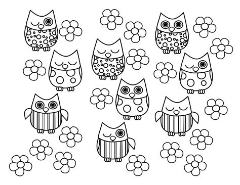 Owl Coloring Page Bird 10 Image