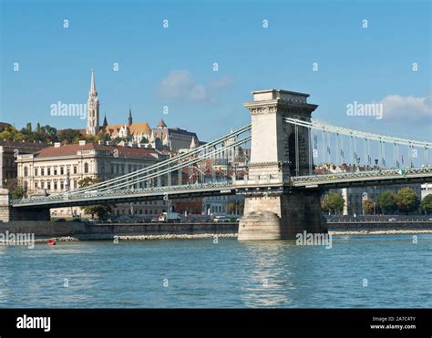 Szechenyi Chain Bridge Budapest Stock Photo Alamy