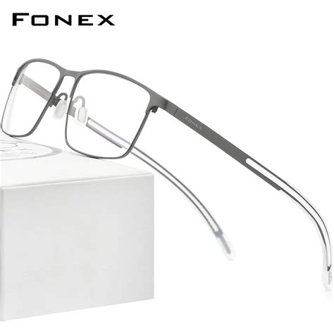 Fonex Pure Titanium Glasses Frame Men Square Myopia Optical Prescription Eyeglass Frame Man 2020