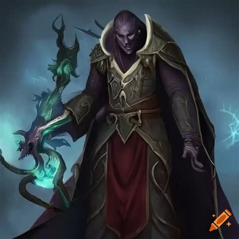Fantasy Character A Duergar Dragon Sorcerer With Glowing Eyes