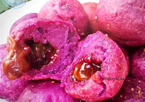 Resep Bola Bola Ubi Ungu Isi Gula Merah Oleh Olinyolina Cookpad