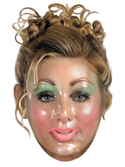 Plastic Young Female Transparent Mask Halloween Accessory