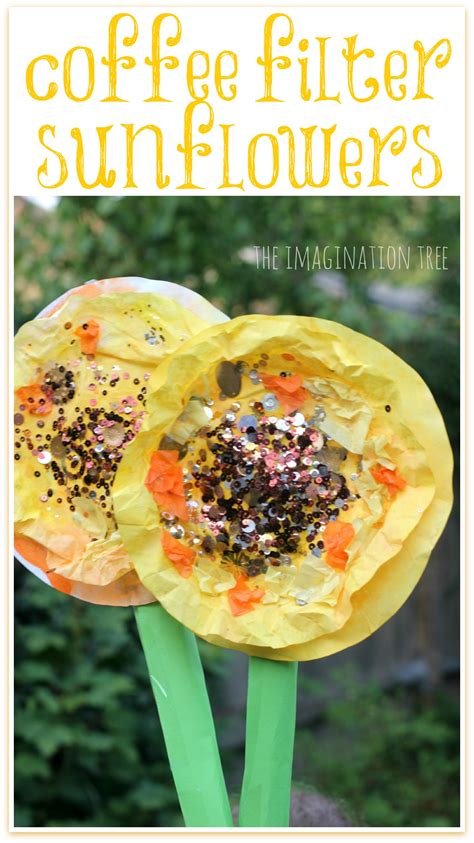Coffee Filter Sunflowers Collage The Imagination Tree