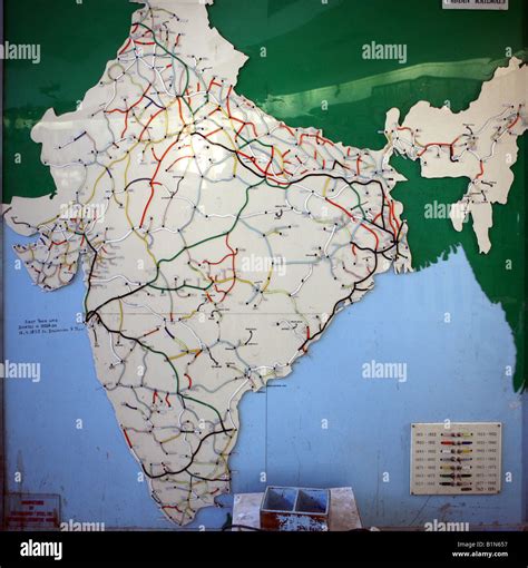 Map Of Indian Railway System Showing Chronological Record Of