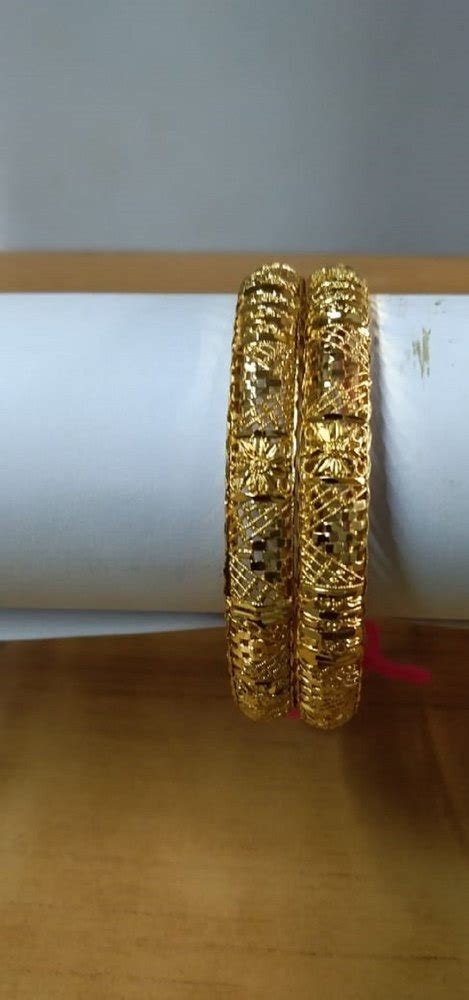 Golden Party Wear Imitation Gold Plasted Brass Bangles At Rs 70pair In Rajkot