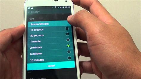 Samsung Galaxy S5 How To Change The Screen Timeout Period Youtube