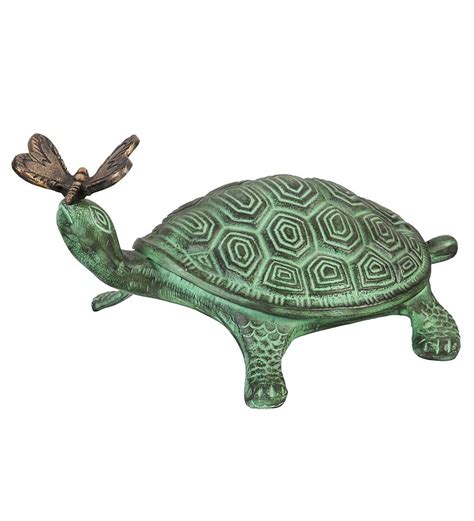 Tortoise And Butterfly Metal Garden Statue Wind And Weather In 2022