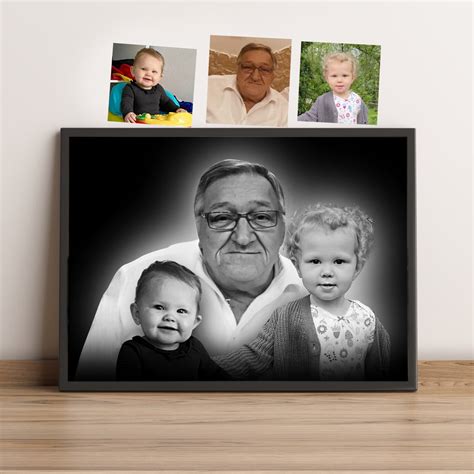 Love One Portrait Add Deceased Loved One To Photo Add A Etsy
