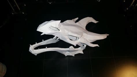 3d Printable Dragon Skull From Skyrim By Derek