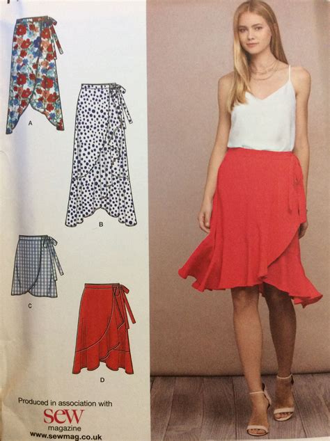 Misses Wrap Skirt Pattern Simplicity K8606 Uncut Multi Size Wrap