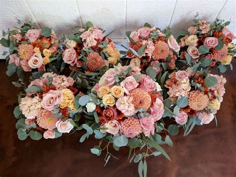 Maybe you would like to learn more about one of these? Bouquets in blush pink and fall colors | Orange and pink ...