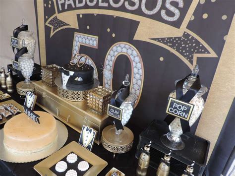 Black And Gold Tuxedo Birthday Party Ideas Photo 3 Of 39 50th
