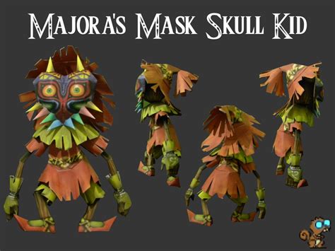 Papercraft The Legend Of Zelda Majoras Mask Skull Kid Papercraft4u