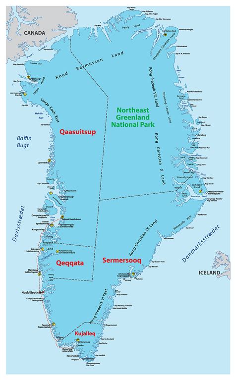 Greenland National Park Map