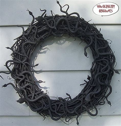 Halloween Wreath Snake Wreath Halloween Medusa Wreath Scary Etsy