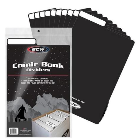 Comic Book Dividers Black Book Dividers Comic Book Storage Comic