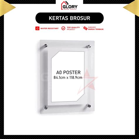 Jual Acrylic Display Wall Frame Poster A Bingkai Akrilik Poster