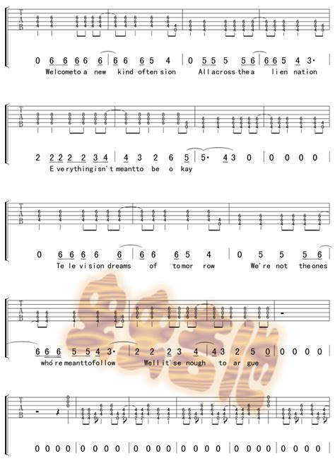 American Idiot By Green Day3 Guitar Tabs Chords Sheet Music Free