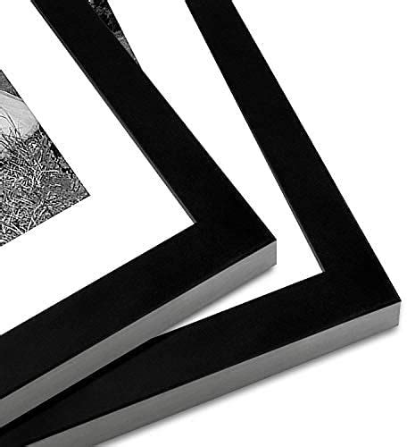 12x16 Picture Frame In Black Composite Wood With Shatter Resistant G