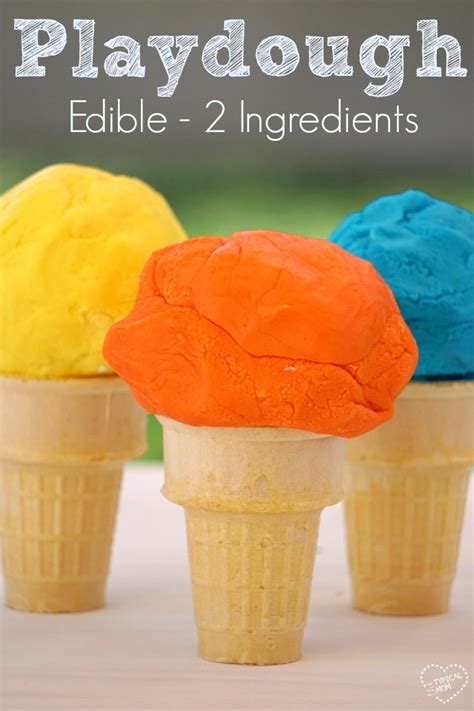 Easy 2 Ingredient Edible Playdough Recipe · The Typical Mom