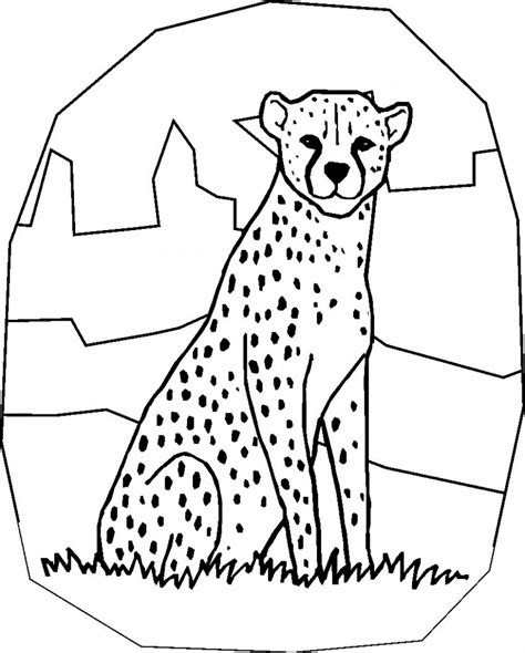 And if you favor big 4:53 and for the rest of the cheetah i'm going to start with black to color in the black spots and lines. Free Printable Cheetah Coloring Pages For Kids