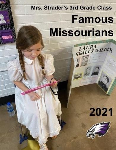 Mrs Straders 3rd Grade Class Famous Missourians 2021 Fair Grove R