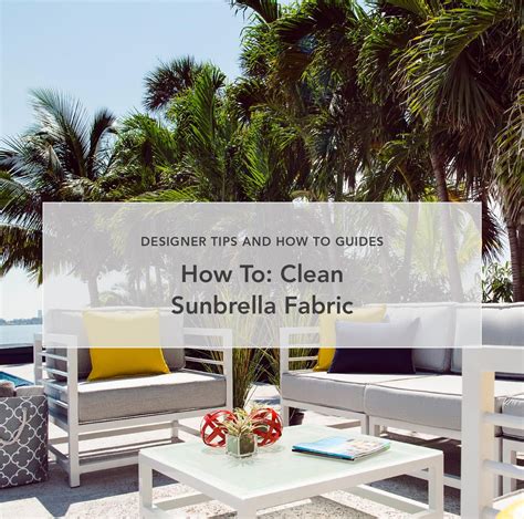 But as upholstery, it will be tricky to clean it properly. How To: Clean Sunbrella Fabric | Sunbrella, Sunbrella ...
