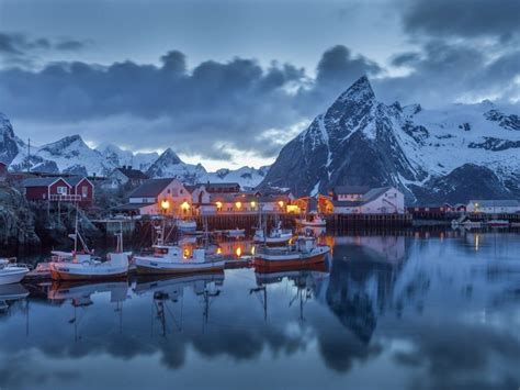 Beautiful Scenery Moskenes Norway Desktop Hd Wallpaper Widescreen
