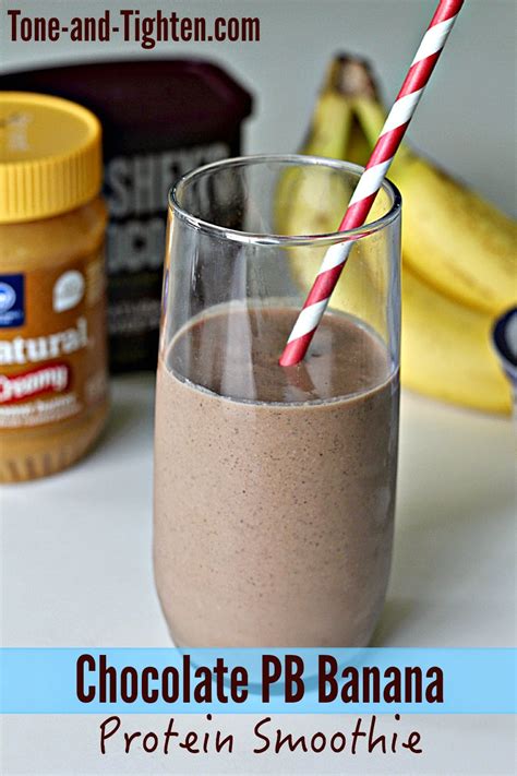 Chocolate Peanut Butter Banana Protein Smoothie Recipe Fitness Ridge