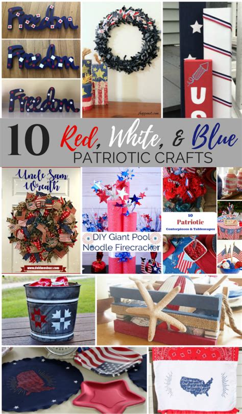 10 Diy Red White And Blue Patriotic Crafts My Pinterventures