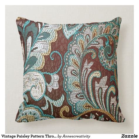 Vintage Paisley Pattern Throw Pillow Throw Pillows