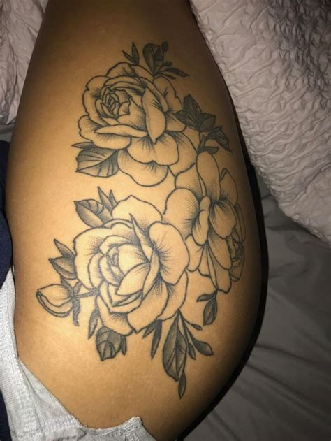 Rose Tattoo Rose Tattoo Thigh Hip Tattoos Women Hip Thigh Tattoos