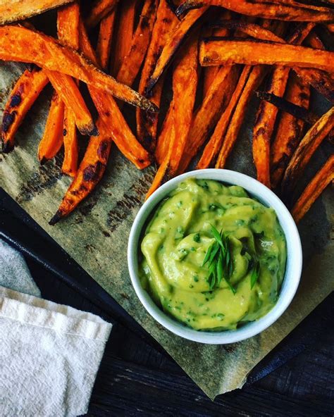 Place sweet potatoes on the greased unheated rack of a broiler pan. Sweet Potato Fries with Avocado Dipping Sauce ...