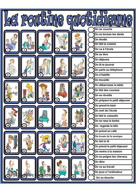 La Routine Quotidienne Grammatica Francese Imparare Il Francese