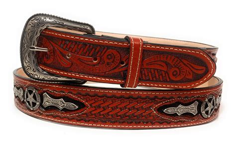 1 34 Wide Genuine Leather Western Style Leather Belt Etsy