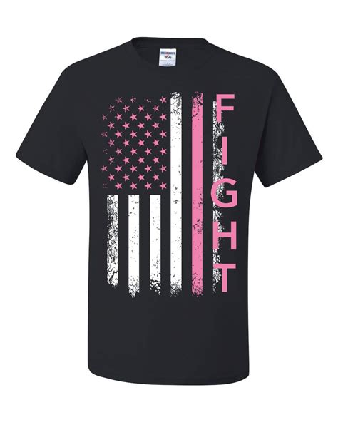fight breast cancer t shirt pink ribbon awareness tee shirt cool casual pride t shirt men unisex