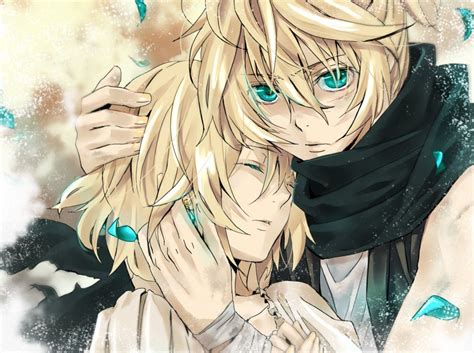 Anime boy with blonde hair. Hot Anime Boys | Len & Rin, anime, blonde hair, blue eyes ...