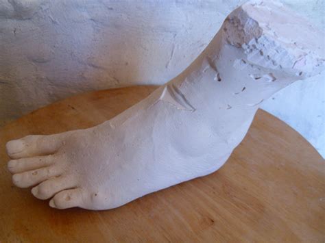 Plaster Cast Foot Vintage Plaster Cast Sculpture By Sculptor Etsy