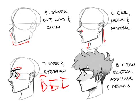 Male Side Profile Reference Side Profile Drawing Reference Male