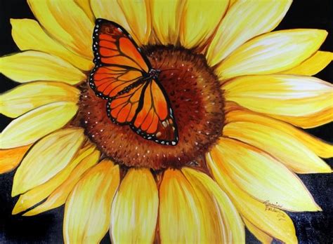 Sunflower Butterfly By Marcia Baldwin By Marcia Baldwin Sunflower