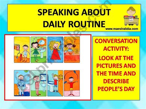 Esl English Powerpoints Conversation About Daily Routine