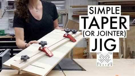 Simple Taper Jig Jointer Jig Woodworking Diy Jig