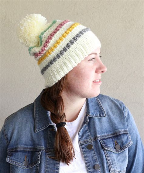 Berry And Mesh Stitch Hat With Caron Simply Soft Daisy Farm Crafts