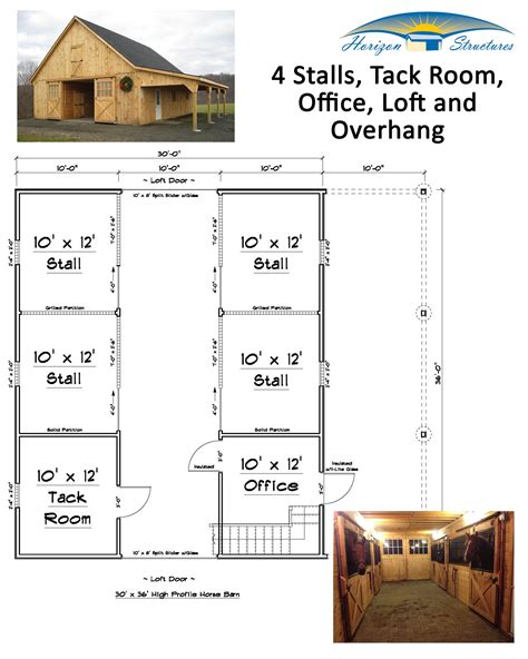 The 3 horse barn plans come with a complete foundation:the run in shed has two foundation options with the downloadable plans: High Profile | Modular Horse Barns | Horizon Structures ...