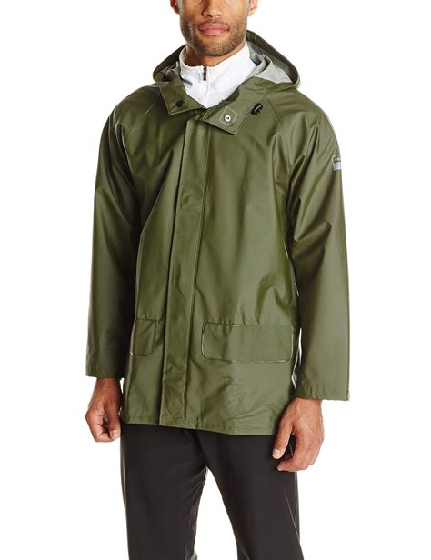 Helly Hansen Workwear Mens Mandal Rain Jacket Army Green Large