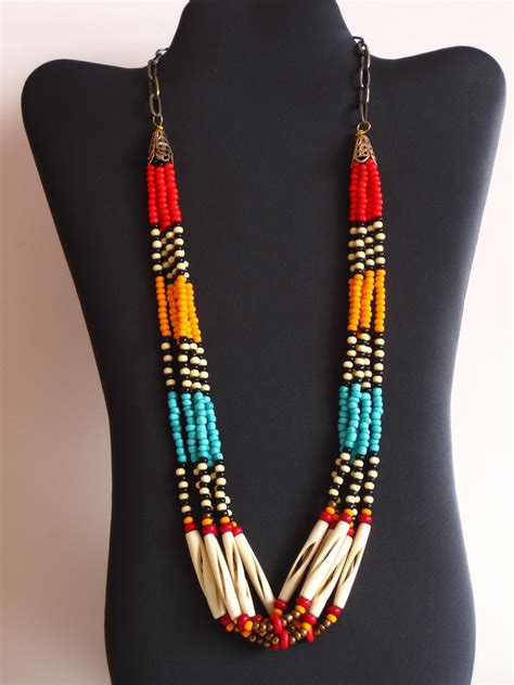 Native American Necklace Native American Jewelry Beaded Necklace Statement Necklace