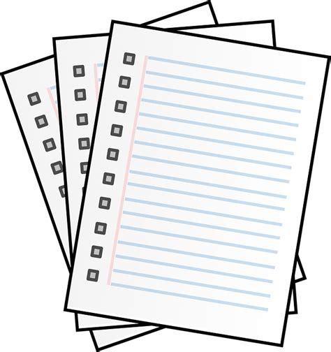 Lined Pages Paper Free Vector Graphic On Pixabay