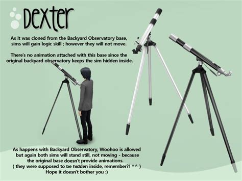 Sims 4 — Dexter Telescope By Simcredible — By