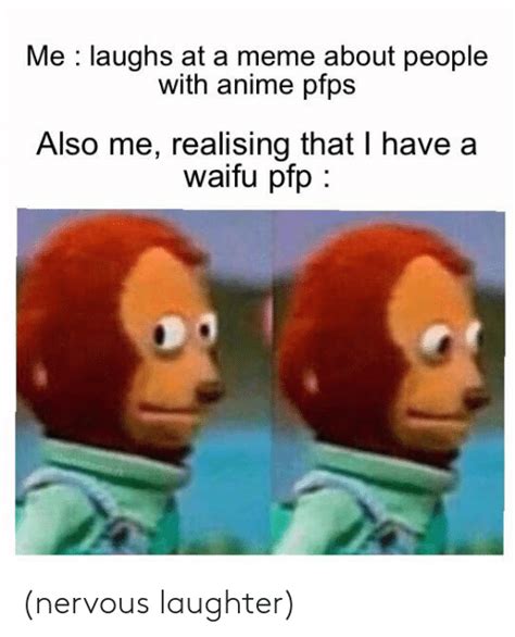 Me Laughs At A Meme About People With Anime Pfps Also Me