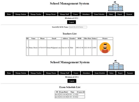 School Management System In Php With Source Code Codeastro